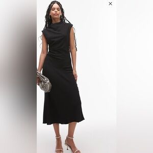 Gathered Waist Detail Midaxi Dress